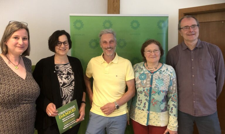 Grüner Kreisverband ehrte langjährige Mitglieder