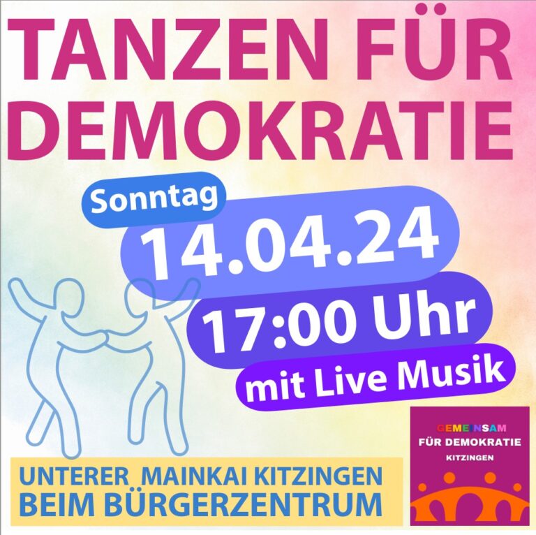 Nächste Demo von „Gemeinsam für Demokratie Kitzingen“