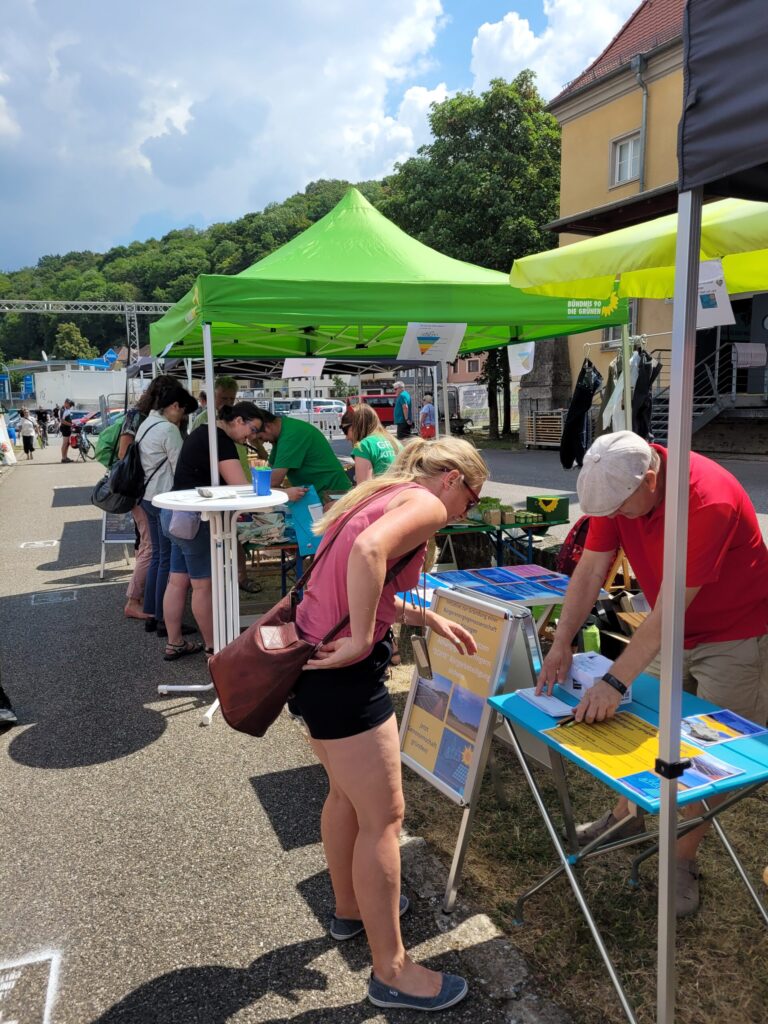 Infostand beim „We for future-Festival“ in Marktbreit