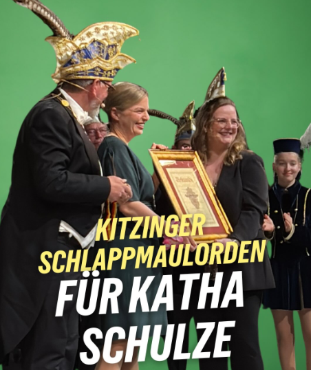 Katharina Schulze erhält Schlappmaulorden in Kitzingen!